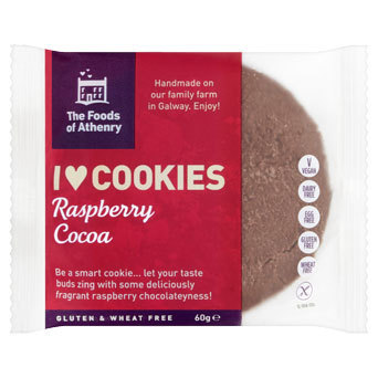 Chocolate Raspberry Cookies Vegan und Glutenfrei 20 Packungen mit je 60g